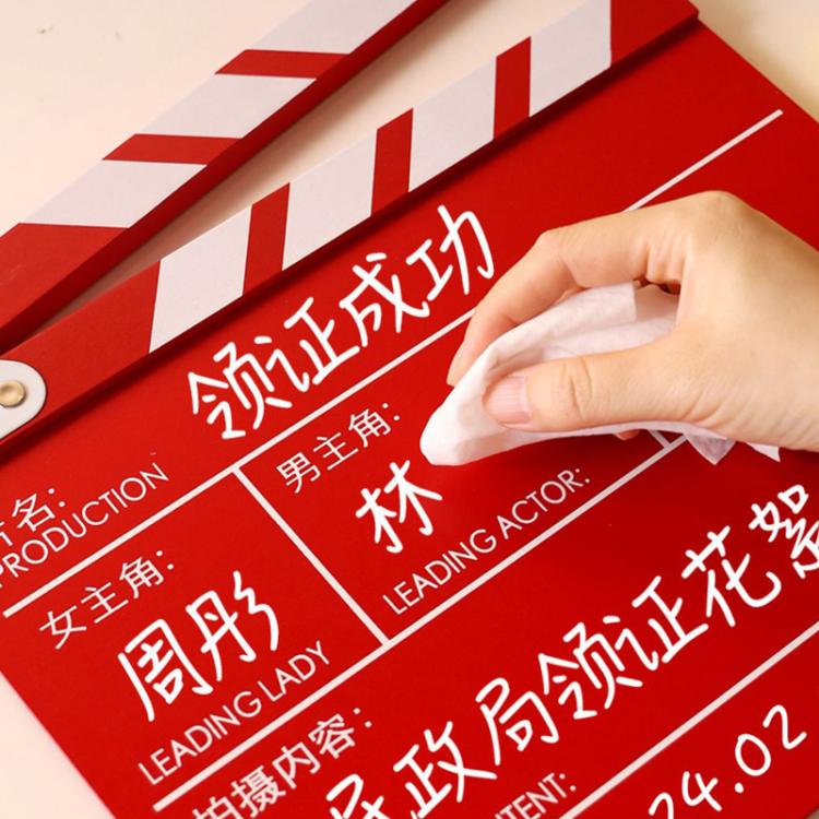 Wooden Director Board Shooting Video Movie City Scene Record Board Photography Props, Style: Small U Black