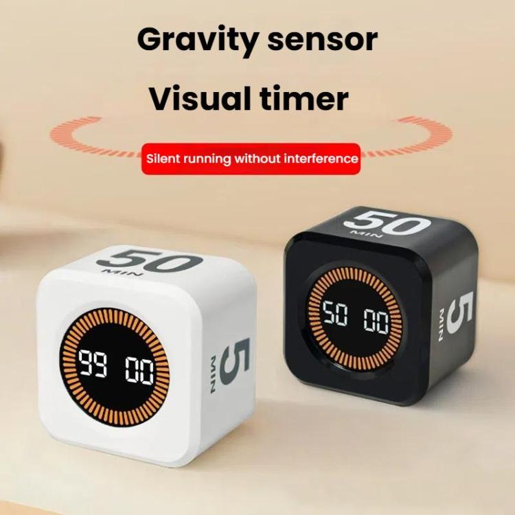 Mini Visual Timer Gravity Sensing Cube Flip Learning Fitness Time Management Timer