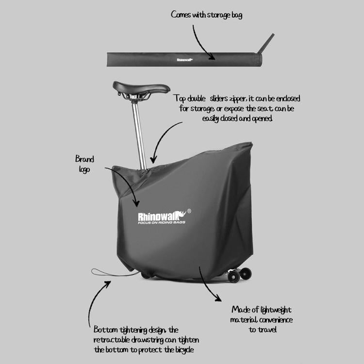 Rhinowalk RF164 For Brompton Folding Bicycle Ultralight Storage Bag - Black