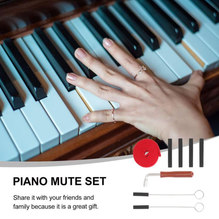 Piano Tuning Tool Set Tuning Stop Tape Wrench Musical Instrument Accessories, Style: Blue 6pcs / Set