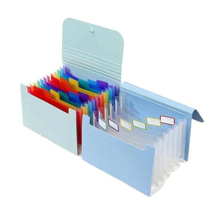 7 Pockets A6 File Organizer Expanding File Folders for Storage and Organization Purple Cover Natural Inner