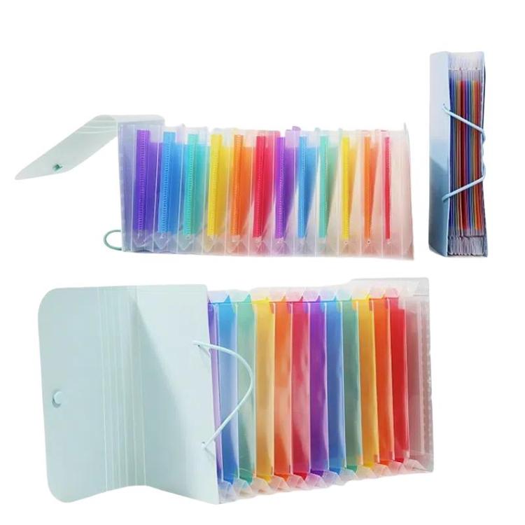 7 Pockets A6 File Organizer Expanding File Folders for Storage and Organization Purple Cover Natural Inner