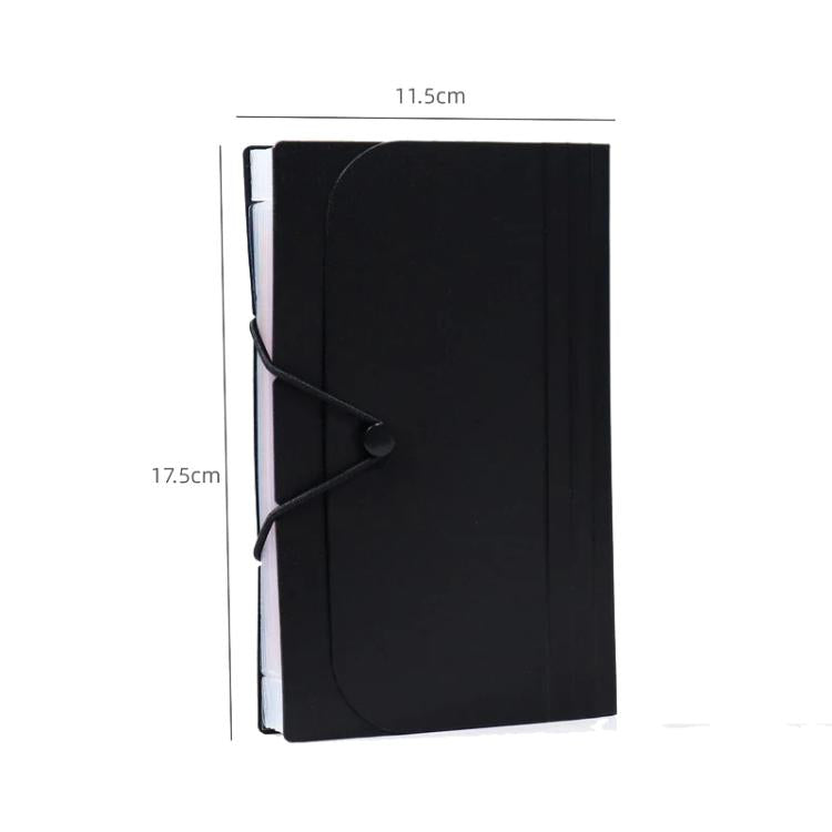 7 Pockets A6 File Organizer Expanding File Folders for Storage and Organization Blue Cover Natural Inner