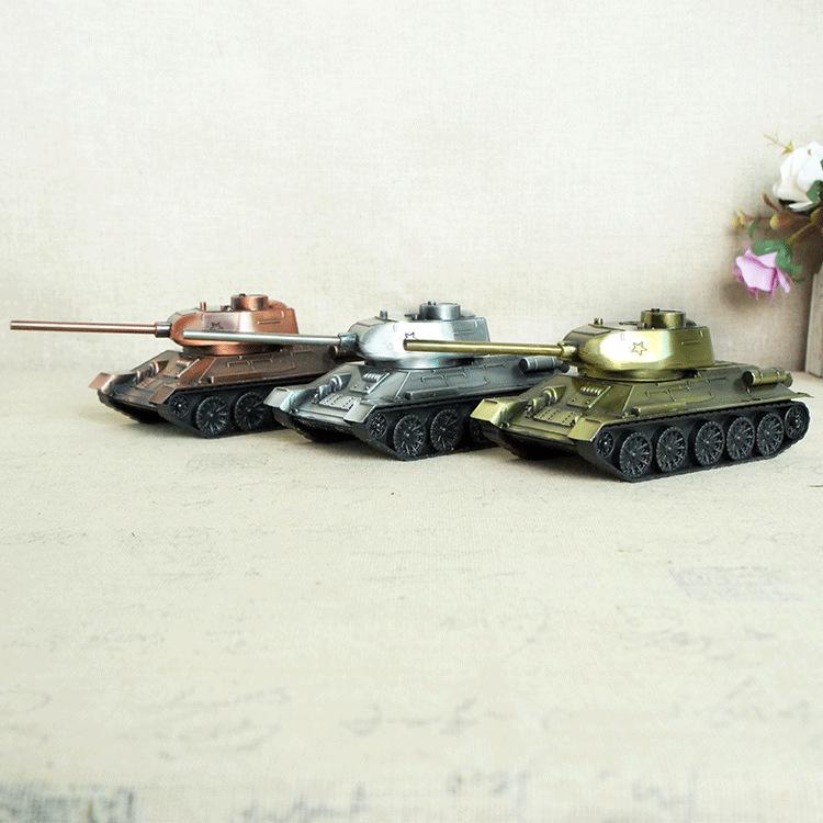 Without Wheels Simulation Alloy Tank Model Metal Crafts Home Jewelry Ornaments