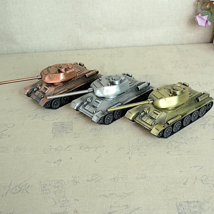 Without Wheels Simulation Alloy Tank Model Metal Crafts Home Jewelry Ornaments