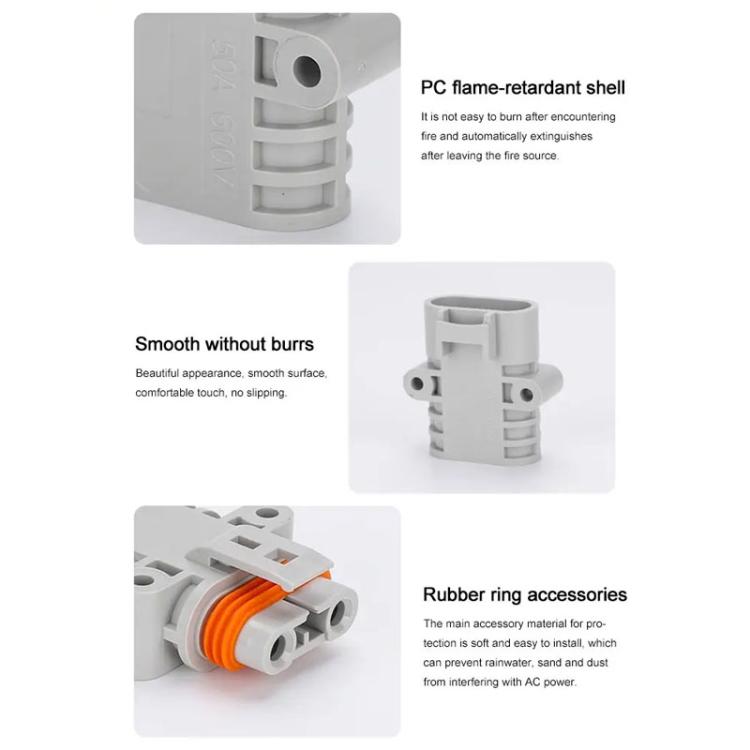 Anderson 50A 12V/24V Air Conditioner Waterproof Plugs Automotive Power Cord Connector