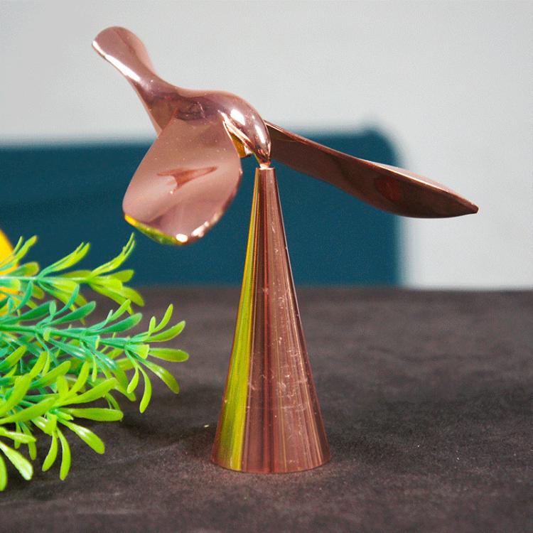 Small Office Decoration Alloy Balance Bird Photography Props Model