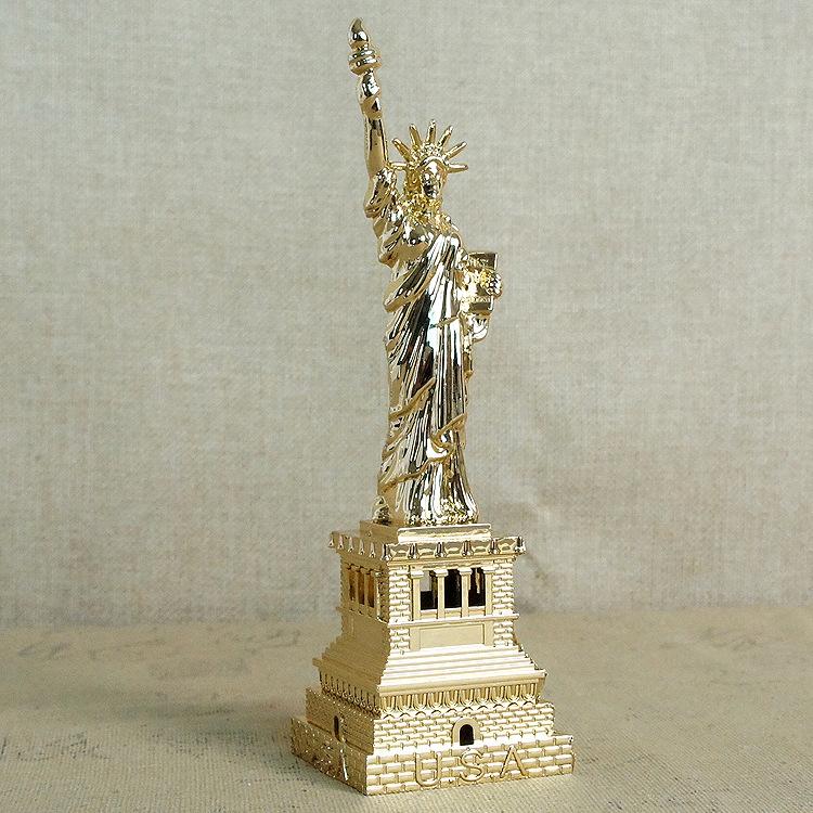 25cm Home Metal Crafts Ornament Statue of Liberty Model Arrangement