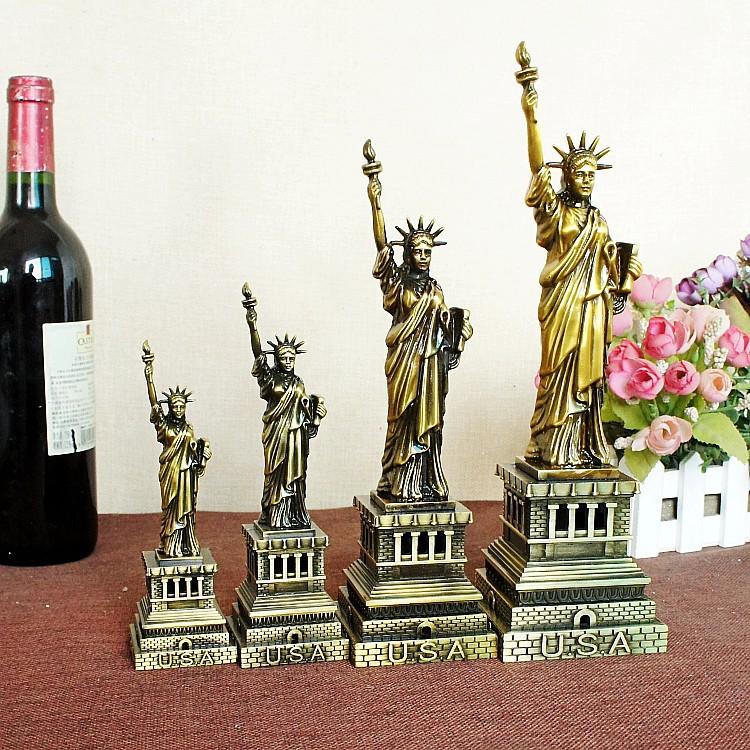 15cm Home Metal Crafts Ornament Statue of Liberty Model Arrangement