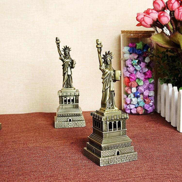 30cm Home Metal Crafts Ornament Statue of Liberty Model Arrangement