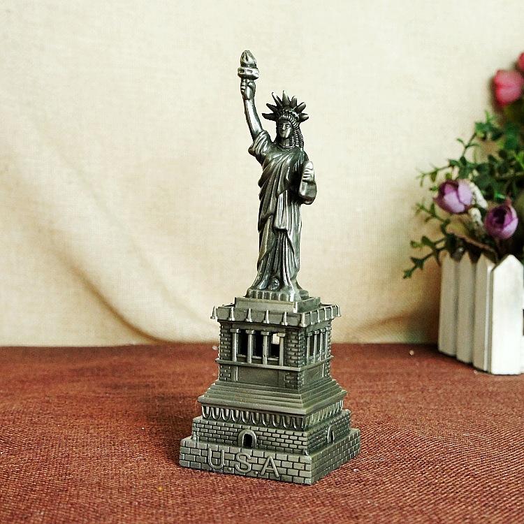 15cm Home Metal Crafts Ornament Statue of Liberty Model Arrangement