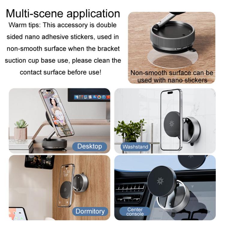 T20 Magnetic Car Phone Holder Car Center Console Navigation Portable Folding Stand
