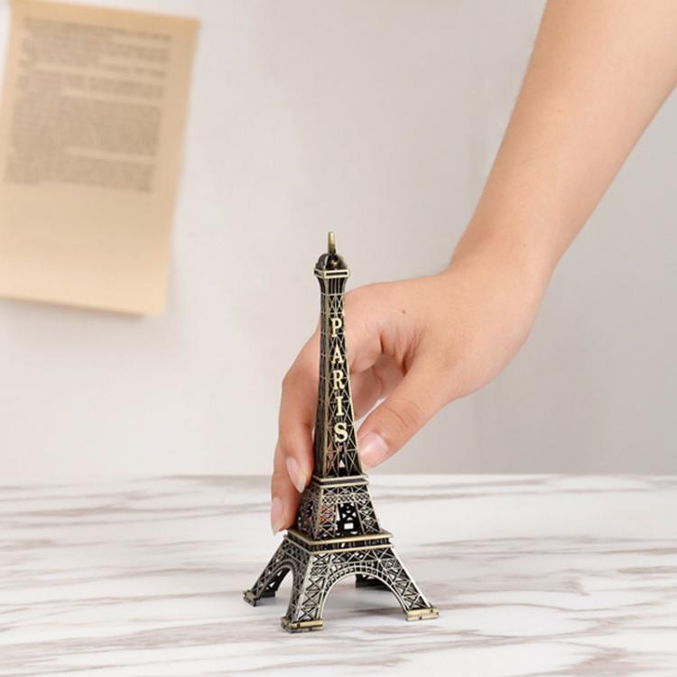 15cm Metal Eiffel Tower Model Photo Prop Ornament