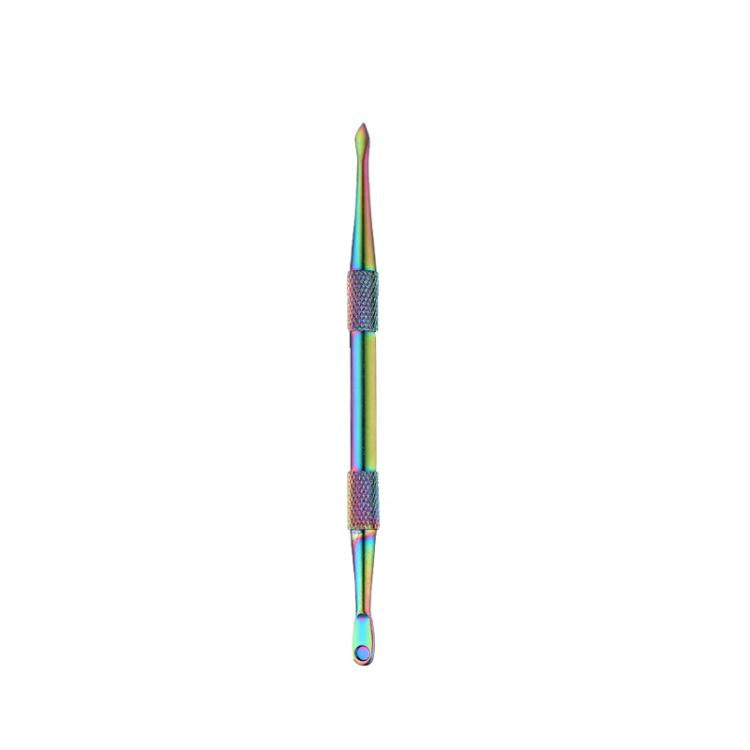 Stainless Steel Soot Spoon Carving Tools, Style: Dual Head 1 Colorful - PVC Bag Single Pack