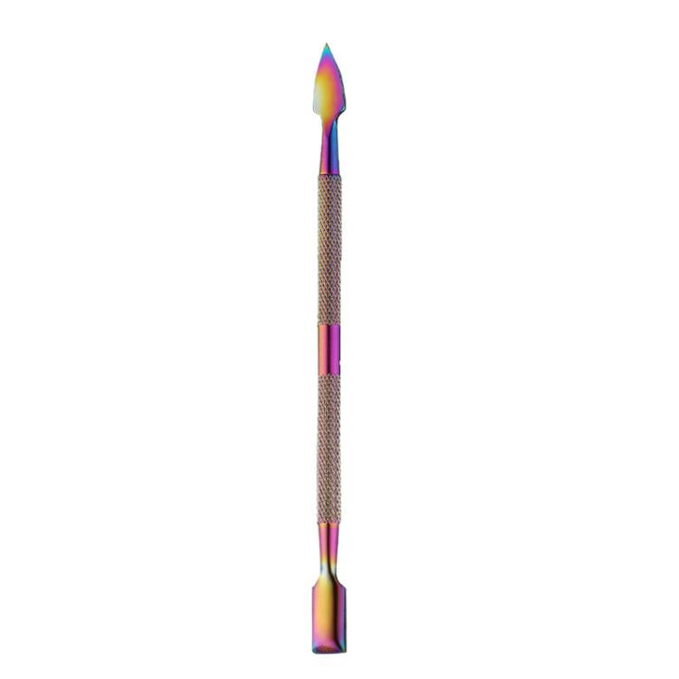 Stainless Steel Soot Spoon Carving Tools, Style: Dual Head 3 Colorful - PVC Bag Single Pack