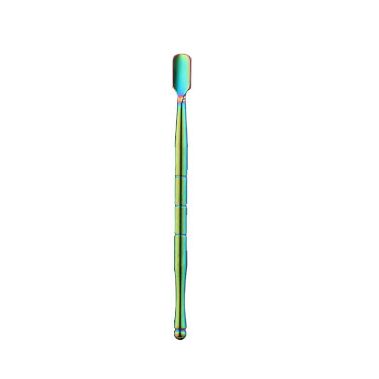 Stainless Steel Soot Spoon Carving Tools, Style: Single Head 1 Colorful - PVC Bag Single Pack