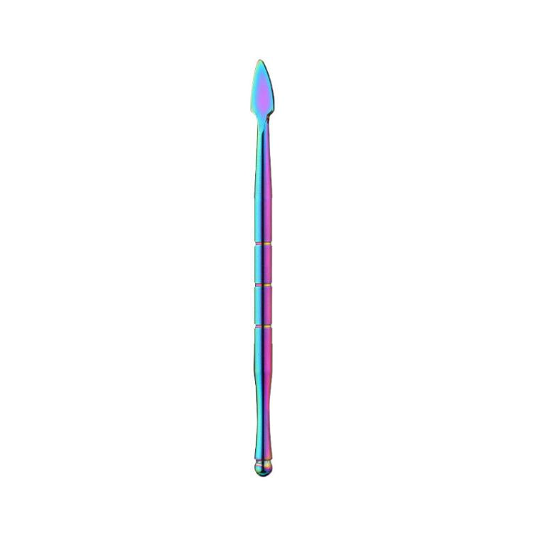 Stainless Steel Soot Spoon Carving Tools, Style: Single Head 2 Colorful - PVC Bag Single Pack