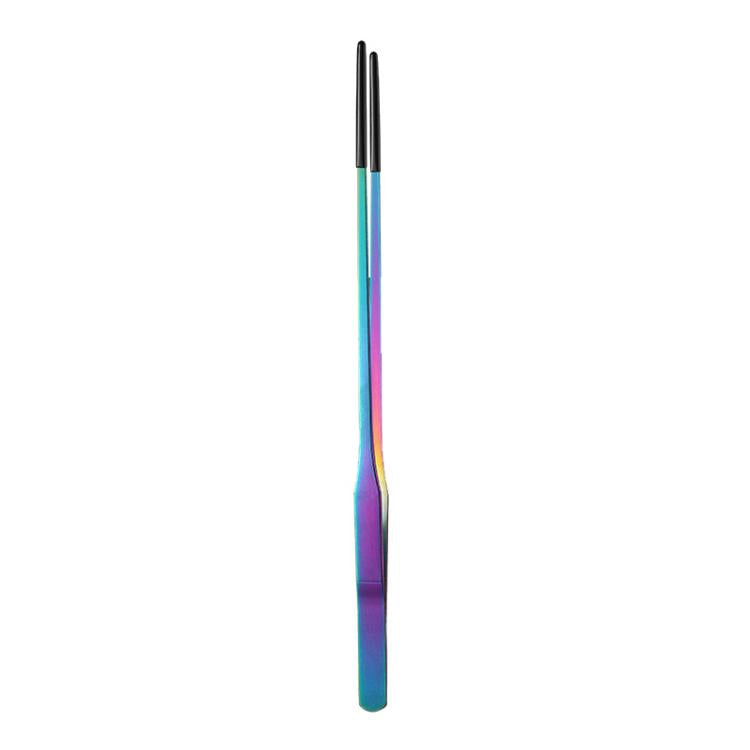 Pet Feeding Tweezers Reptile Pets Feeding Clip Aquascape Tool, Style: Color Titanium Straight Head