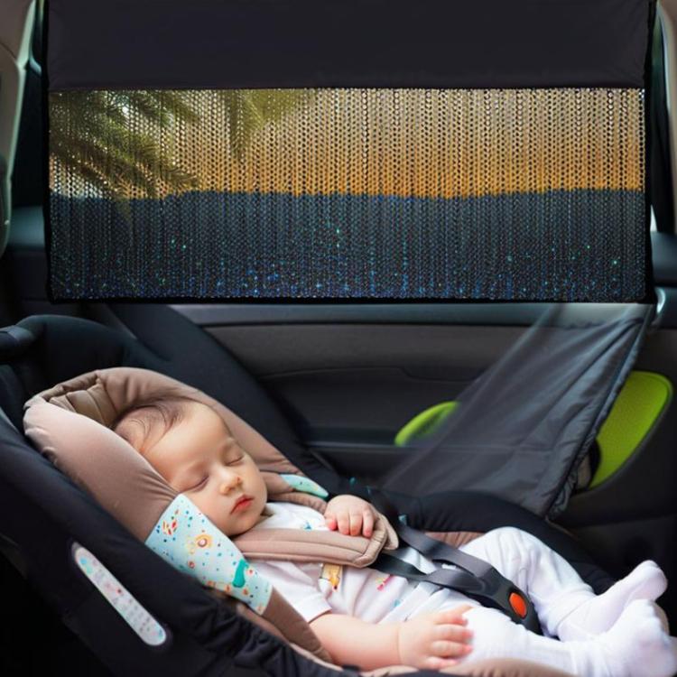 Universal Magnetic Car Sunshade Double Splicing Design Breathable Car Curtains, Style: Vertical Splicing Passenger