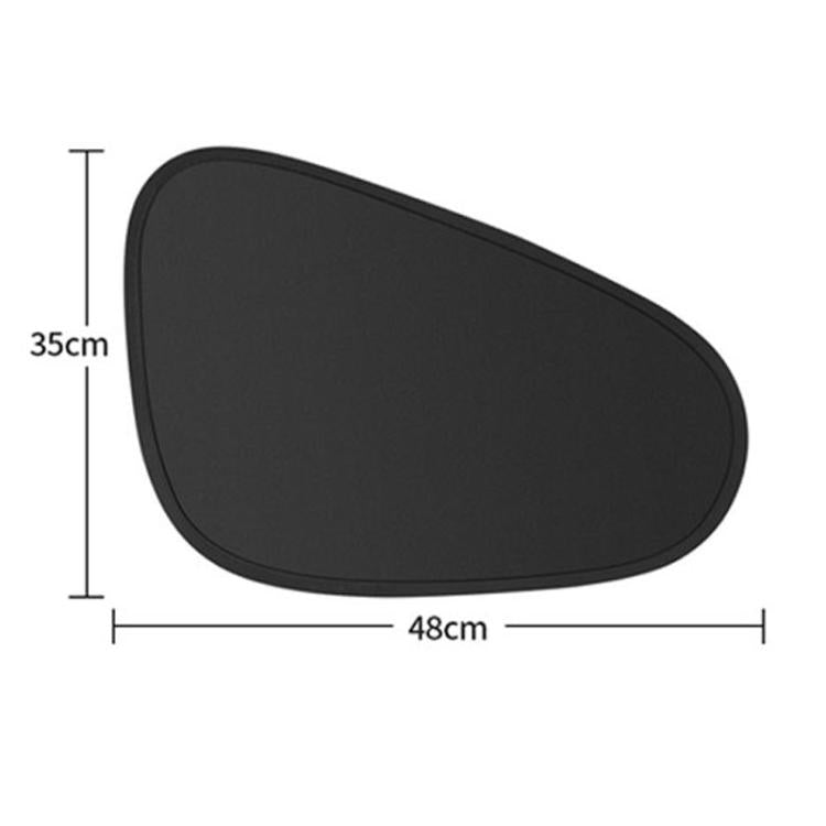 1pair Car Quick Installation Static Film Adsorption Opaque Window Sunshade, Style: Front - Black