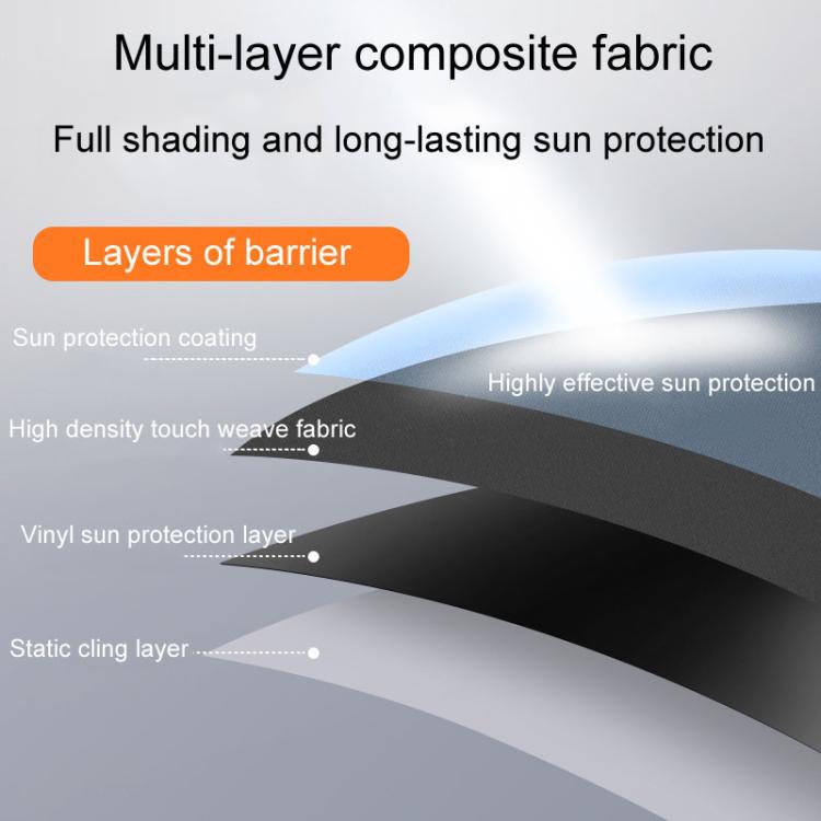 1pair Car Quick Installation Static Film Adsorption Opaque Window Sunshade, Style: Front - Black