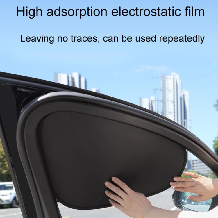 1pair Car Quick Installation Static Film Adsorption Opaque Window Sunshade, Style: Front - Black