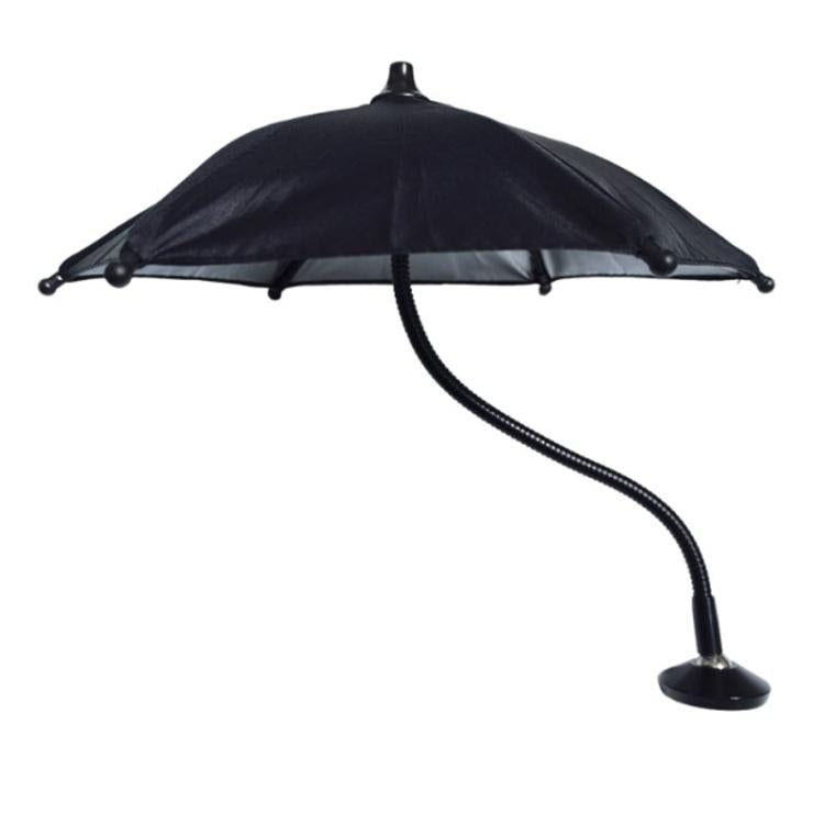 Magnetic Phone Mini Sun Protection Umbrella Parasol Diameter 9.4 inch, Metal Hose 8.3 inch