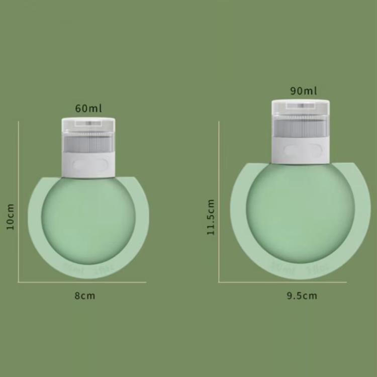 3pcs /Pack 60ML Silicone Bottle Lotion Container Squeeze Refillable Travelling Cream Shampoo Container