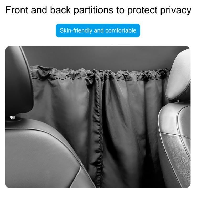 5pcs / Set Car Rear Side Blackout Sunshade Curtains Automobile Privacy Sunshade - Black