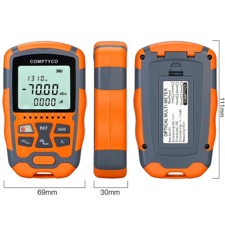 4 In 1 Mini Optical Power Meter Red Light Integrated Machine Portable Power Test Equipment, Model: M50 1mw