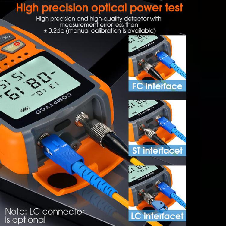4 In 1 Mini Optical Power Meter Red Light Integrated Machine Portable Power Test Equipment, Model: M70 50mw