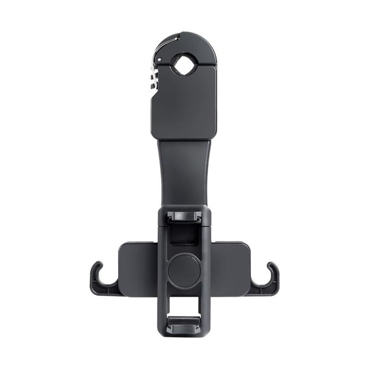 Car Rear Seat Headrest Multifunctional Rotating Telescopic Cell Phone Holder Hooks - Black