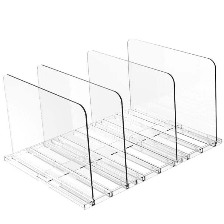 3 Bases 4 Dividers Closet Shelf Dividers Partition Accessory Adjustable Clothes Purses Handbag Organizer