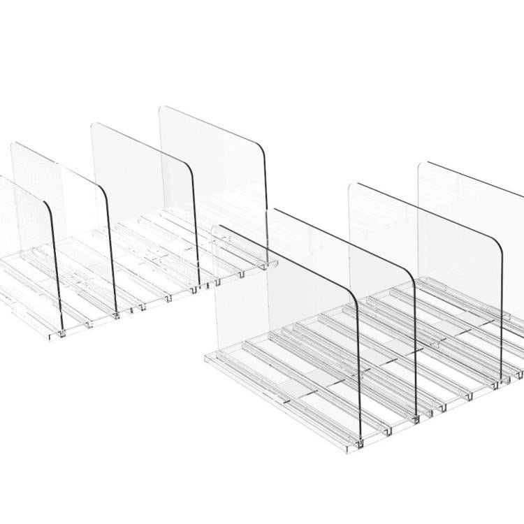 6 Bases 8 Dividers Closet Shelf Dividers Partition Accessory Adjustable Clothes Purses Handbag Organizer