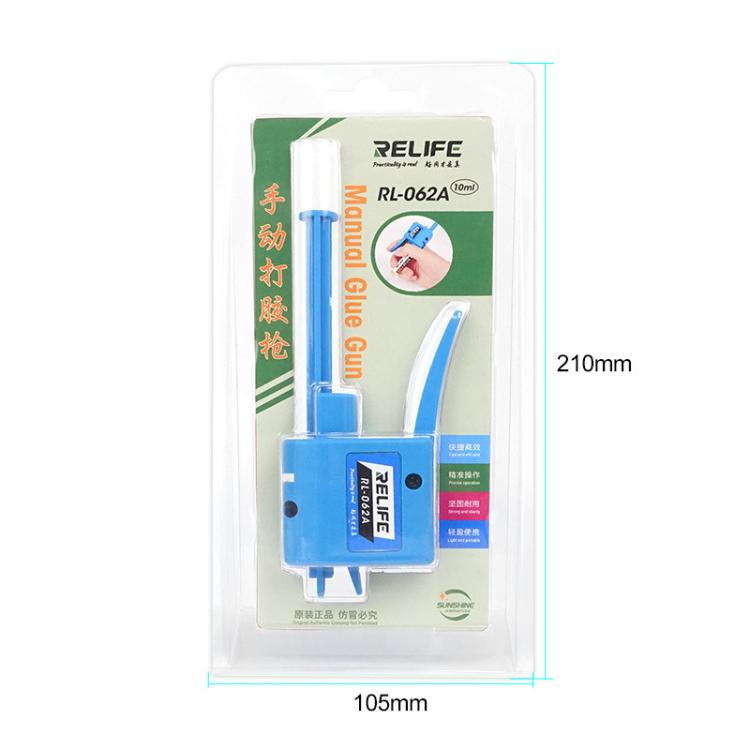 RELIFE RL-062A 10CC Manual Glue Tapper Cell Phone Repair Motherboard Soldering Oil Syringe Booster Tin Paste Syringe Pusher