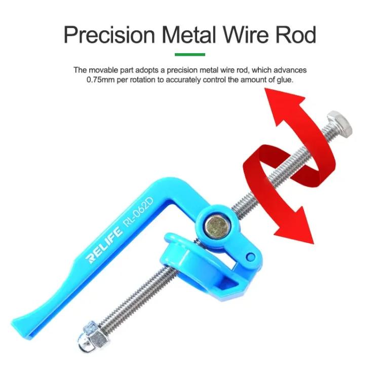 RELIFE RL-062D 5-10CC Manual Glue Tapper Cell Phone Repair Motherboard Soldering Oil Syringe Booster Tin Paste Syringe Pusher