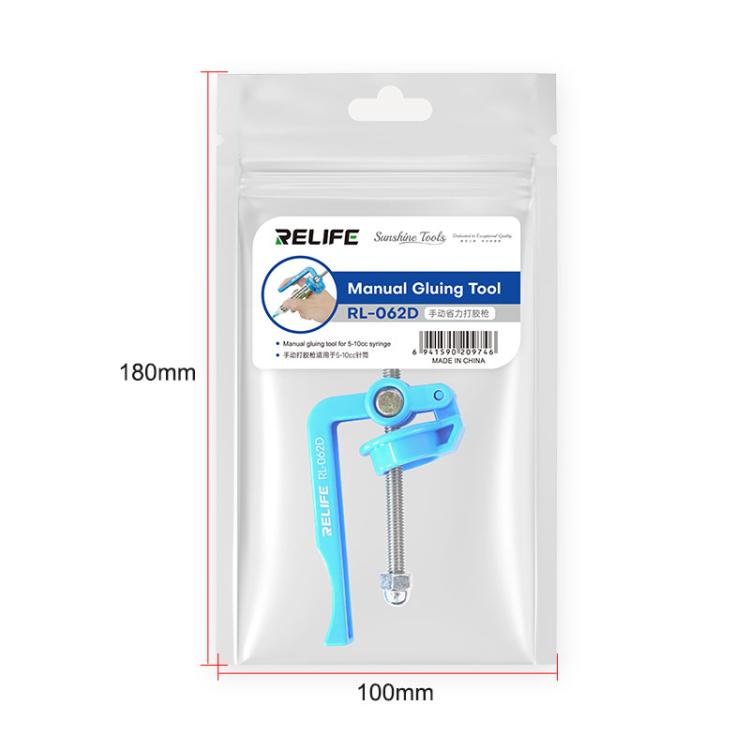 RELIFE RL-062D 5-10CC Manual Glue Tapper Cell Phone Repair Motherboard Soldering Oil Syringe Booster Tin Paste Syringe Pusher