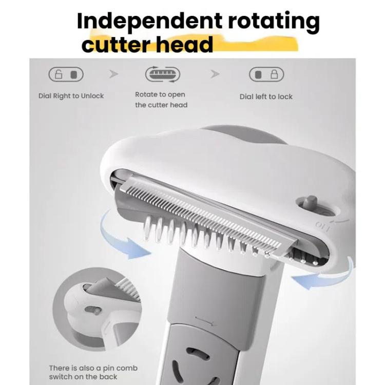 3-in-1 Pet Grooming Comb Sticky Roller for Cats and Dogs, Removes Loose Hair, Detangles, Spec: Small Straight