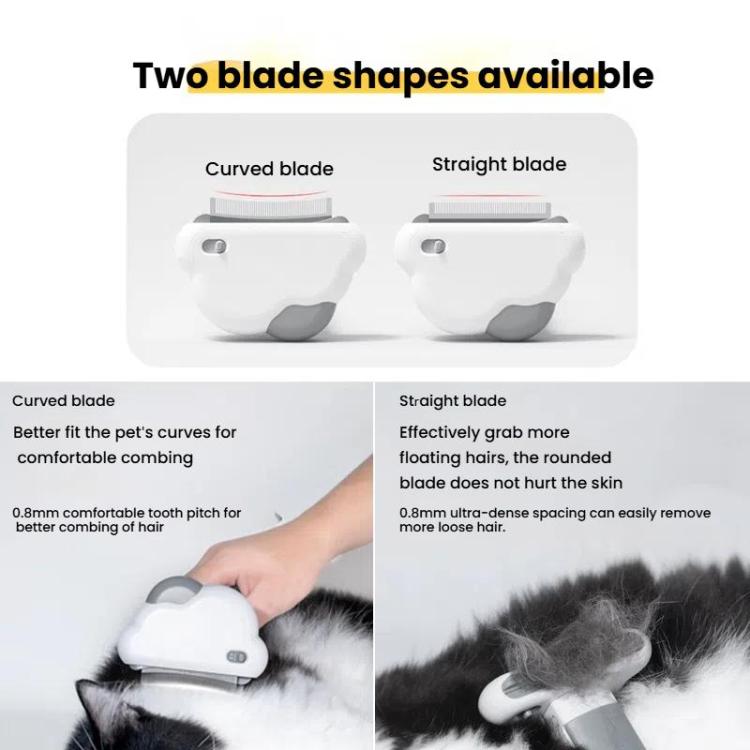 3-in-1 Pet Grooming Comb Sticky Roller for Cats and Dogs, Removes Loose Hair, Detangles, Spec: Small Straight