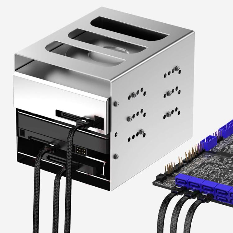 0.5m SATA3.0 With Aluminum Foil Shield Braided Cable Body Computer Hard Drive Power Cable