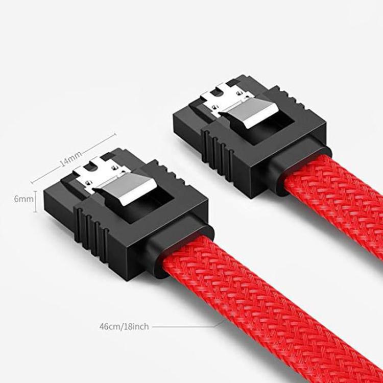 0.5m SATA3.0 With Aluminum Foil Shield Braided Cable Body Computer Hard Drive Power Cable