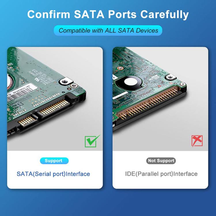 0.5m SATA3.0 With Aluminum Foil Shield Braided Cable Body Computer Hard Drive Power Cable