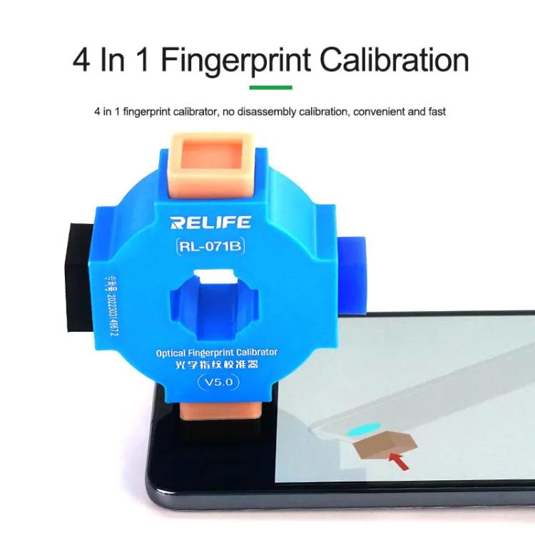 RELIFE RL-071B 4 In 1 Optical Fingerprint Calibrator Cell Phone Under Screen Fingerprint Correction Tool