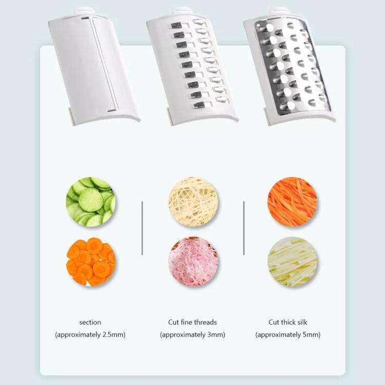 CY-661 3-in-1 Kitchen Multifunctional Roller Electric Vegetable Cutter, Spec: Green UK Plug