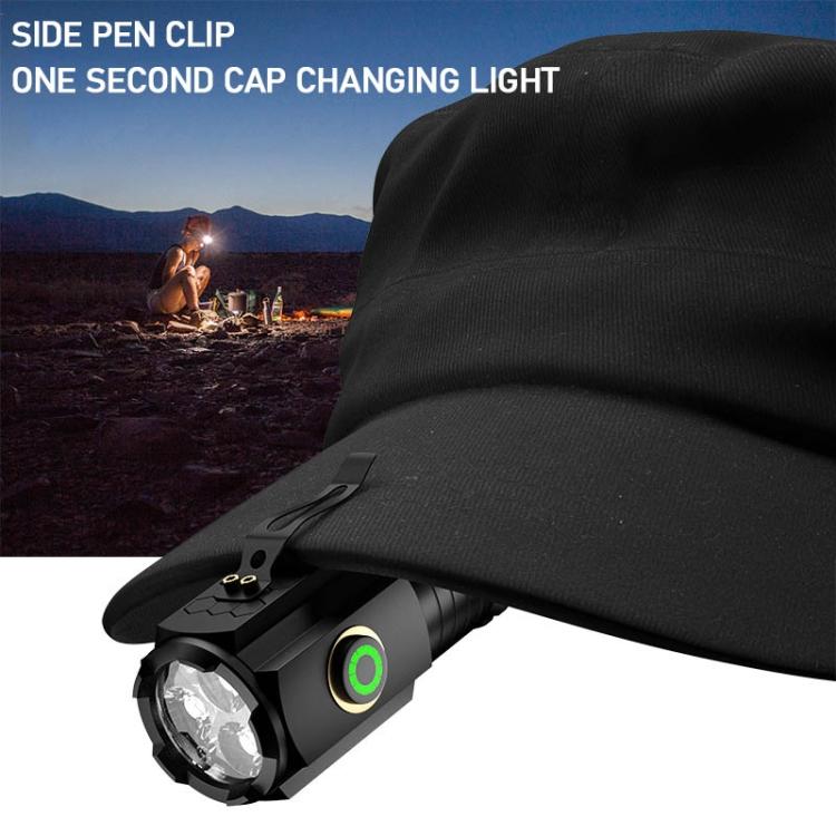 3LED Mini Flashlight Rechargeable Waterproof Torch with Tail Magnet & Battery S350