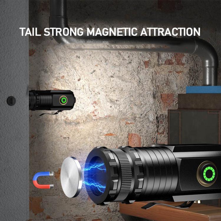 3LED Mini Flashlight Rechargeable Waterproof Torch with Tail Magnet & Battery S400