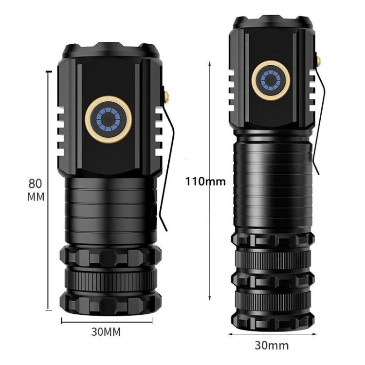 3LED Mini Flashlight Rechargeable Waterproof Torch with Tail Magnet & Battery S350