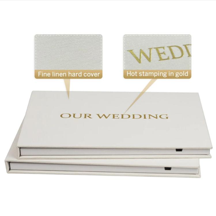 7 Inch IPS Display Multifunctional Commercial Wedding Video Invitation Linen Bound Video Album, Style: Memories
