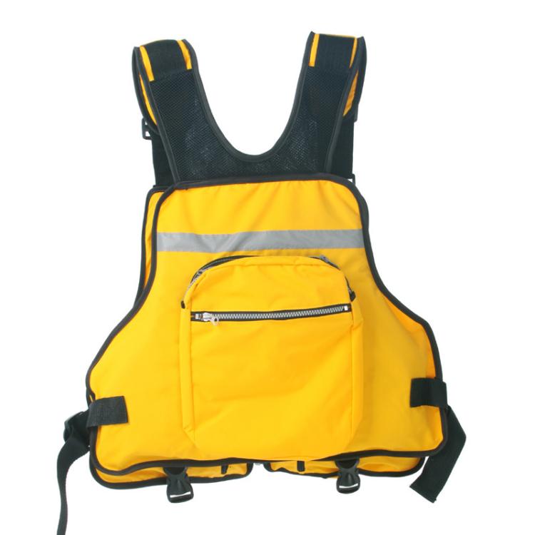 Adult Life Jacket Adjustable Multi Pocket Fishing Vest Water Sport Buoyancy Cloth, Size: Free Size