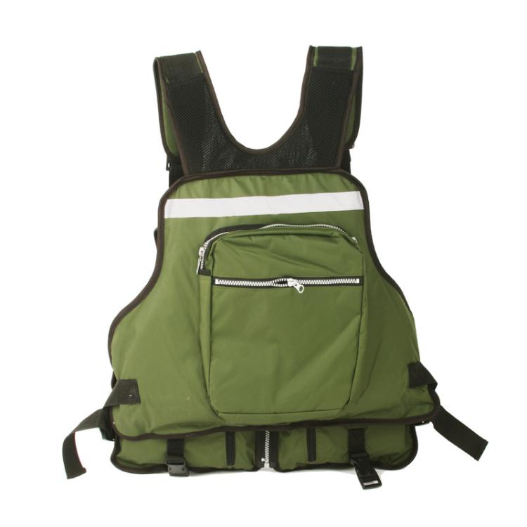 Adult Life Jacket Adjustable Multi Pocket Fishing Vest Water Sport Buoyancy Cloth, Size: Free Size